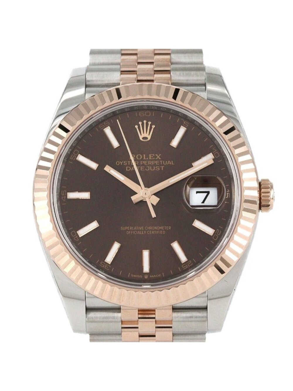 Rolex Datejust Stainless Steel Pink Gold Automatic